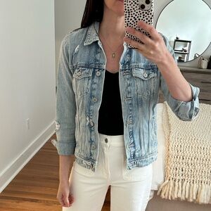 Lightly distressed denim jacket